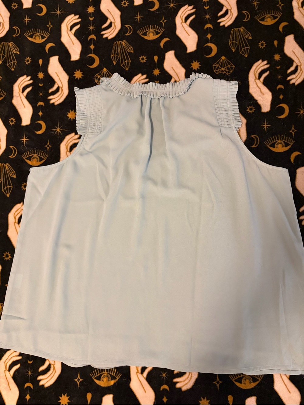 Simply Vera Vera Wang Light Blue Pleated-Trim Sleeveless Camisole